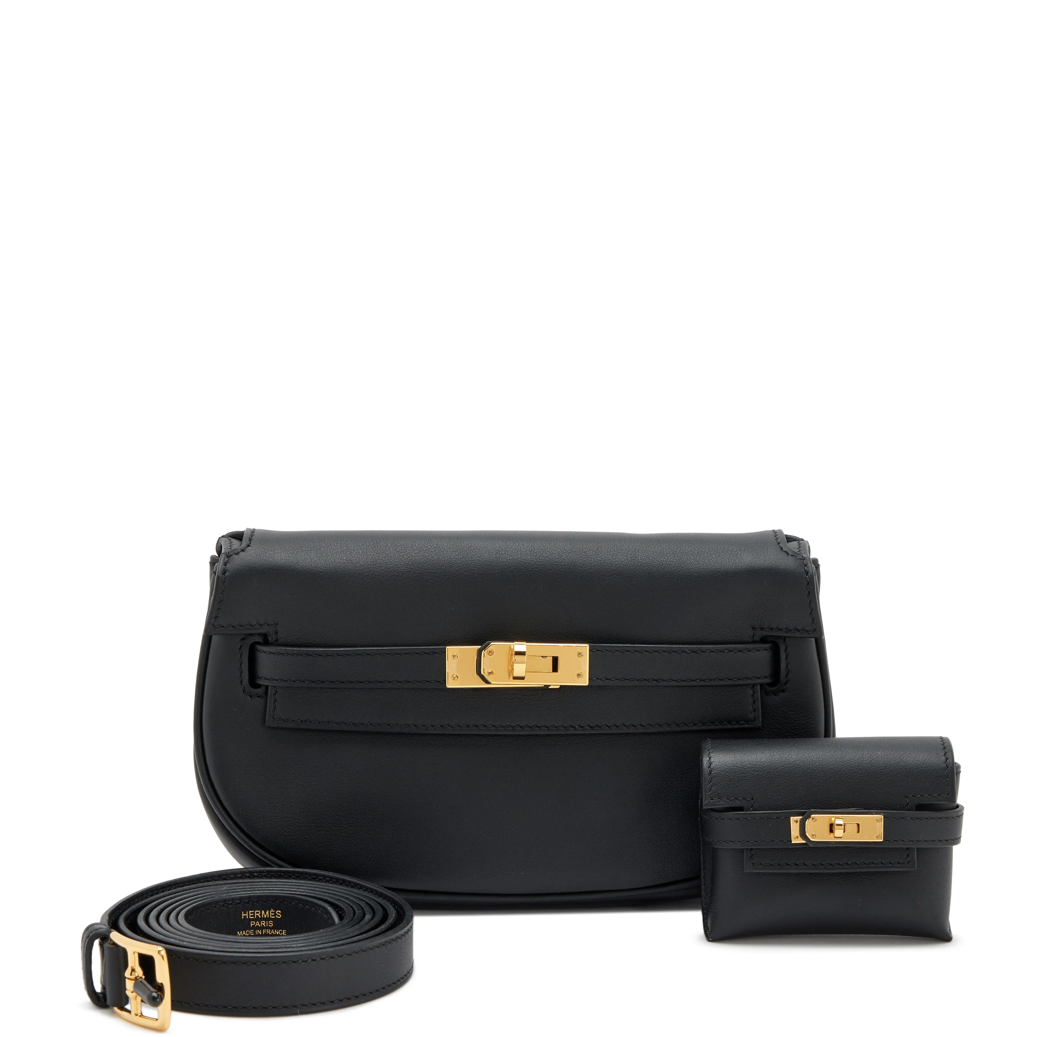 Hermès Black Swift Kelly Moove Bag Gold Hardware, 2023