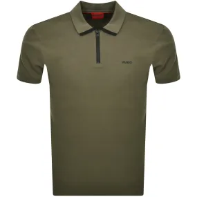 HUGO Dalomino Polo T Shirt Green