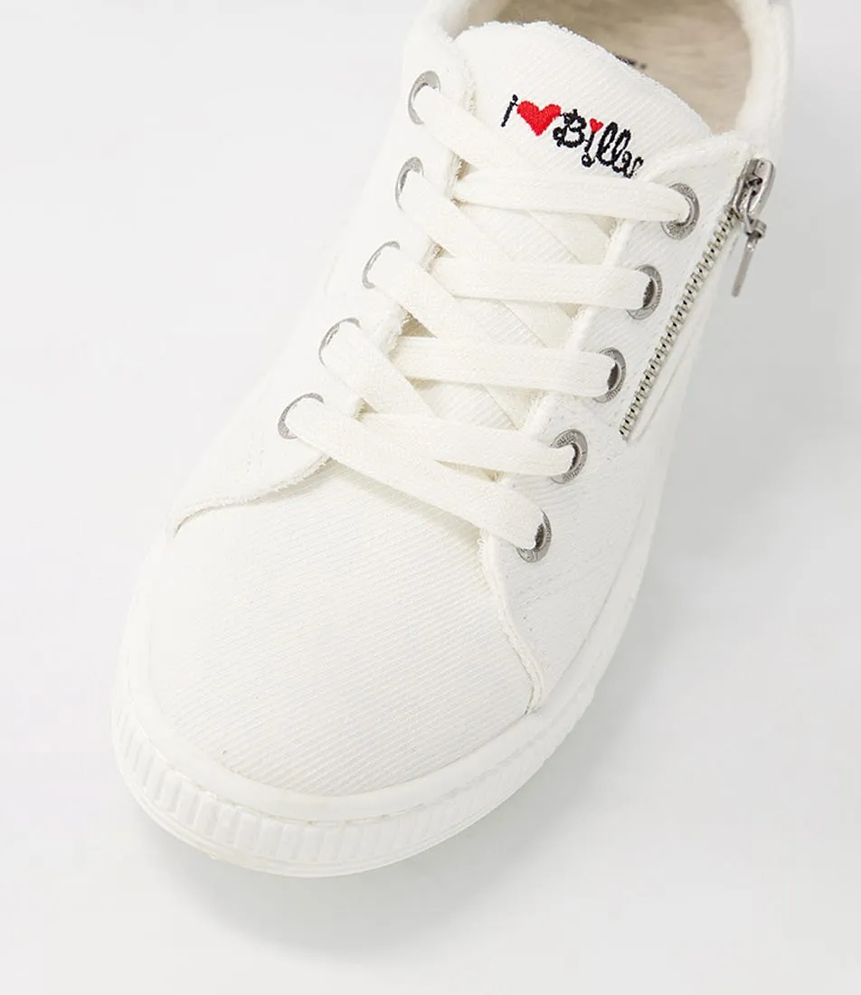 I LOVE BILLY Izzar White Recycled Canvas Sneakers