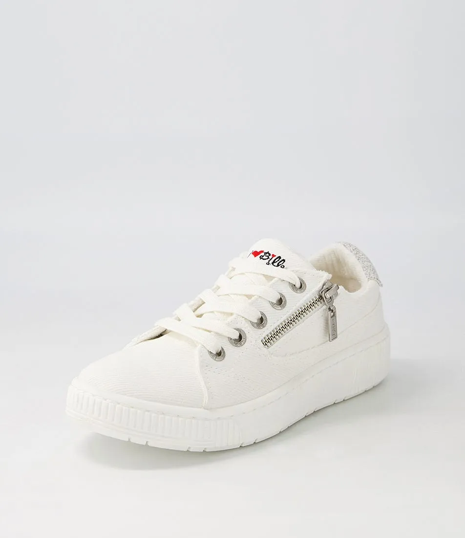 I LOVE BILLY Izzar White Recycled Canvas Sneakers