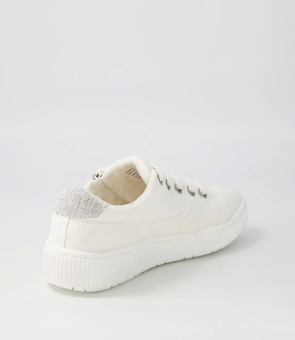 I LOVE BILLY Izzar White Recycled Canvas Sneakers