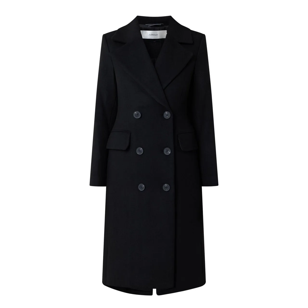 INWEAR Thora Double-Breasted Coat - Black