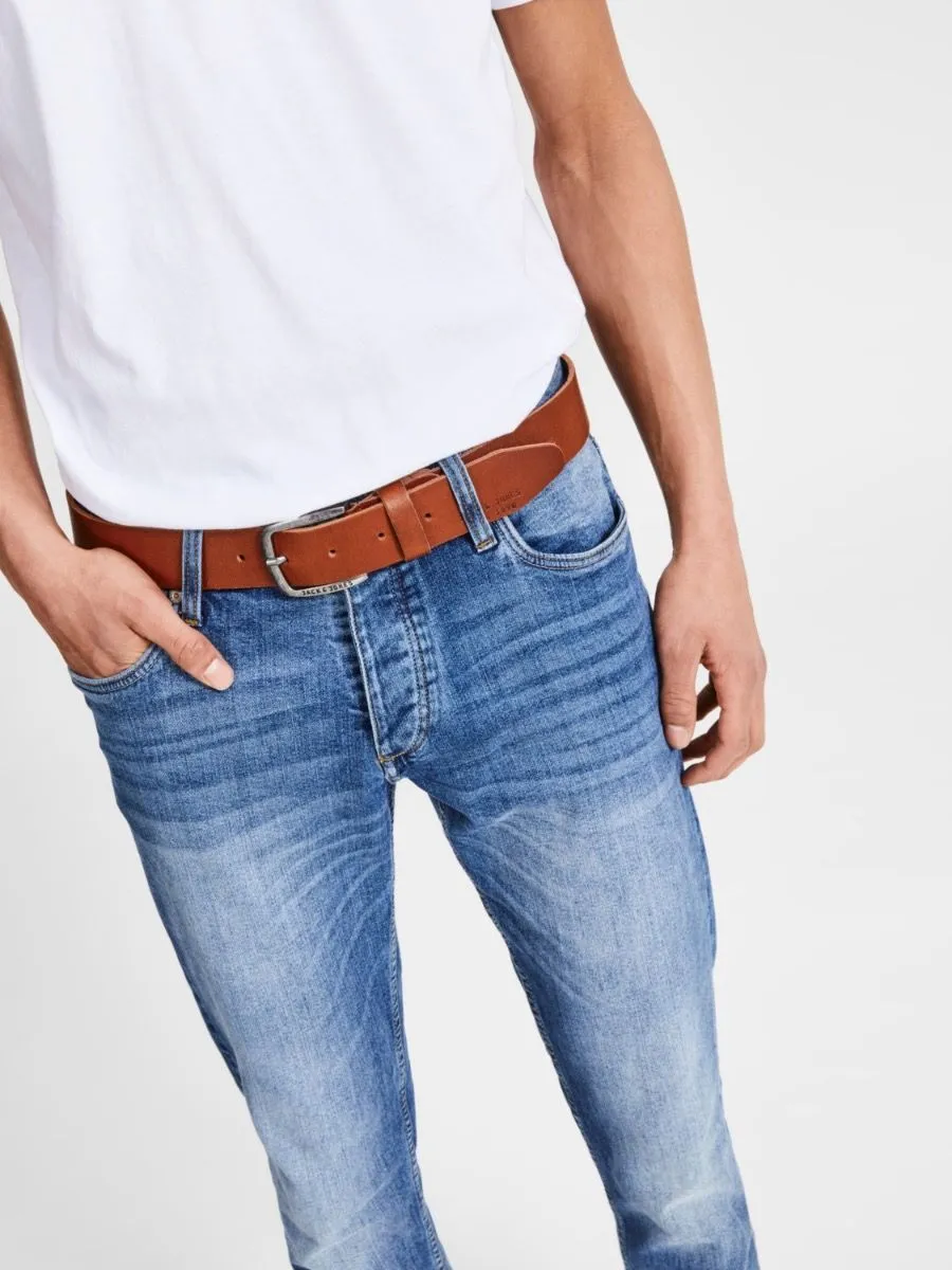 Jack & Jones Paul Leather Belt Mocha Bisque