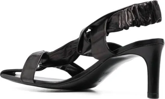 Jil Sander knotted-strap leather sandals Black