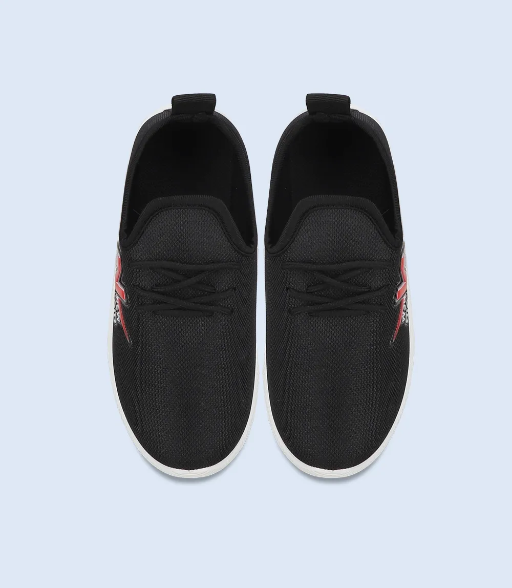 KB0128-BLACK-Boys Casual Sneakers