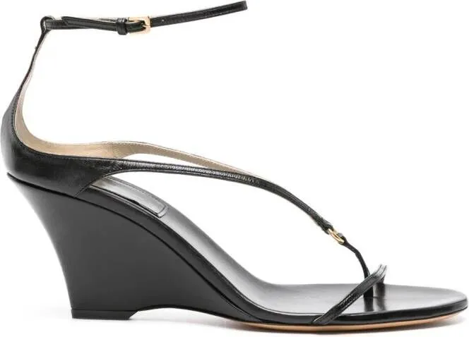 KHAITE Marion 90mm wedge sandals Black