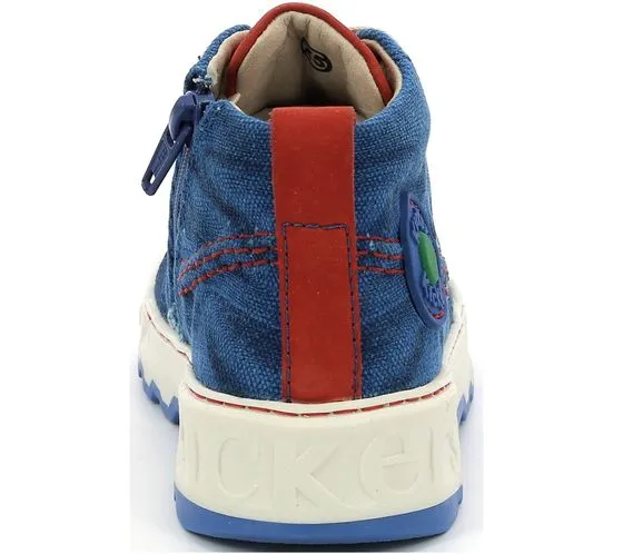 Kickers Kickrup sneakers per bambini eleganti sneakers per il tempo libero con plantare estraibile 894810-30 kaki o blu