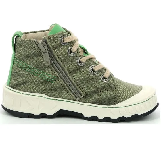 Kickers Kickrup sneakers per bambini eleganti sneakers per il tempo libero con plantare estraibile 894810-30 kaki o blu