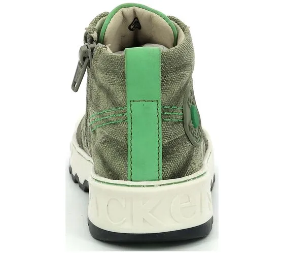 Kickers Kickrup sneakers per bambini eleganti sneakers per il tempo libero con plantare estraibile 894810-30 kaki o blu