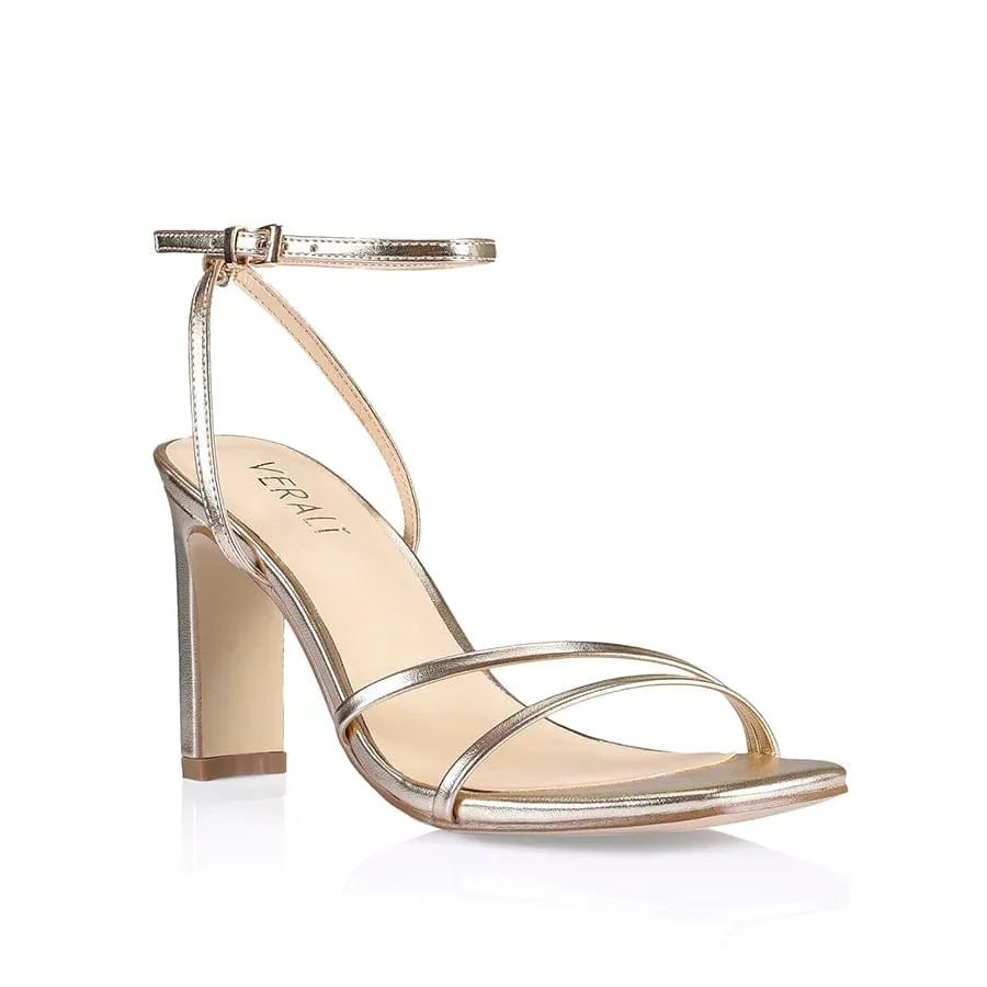 Kimmy Slim Strappy Heels- Champagne