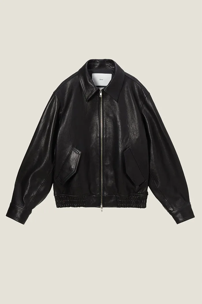 LEATHER BOMBER JACKET