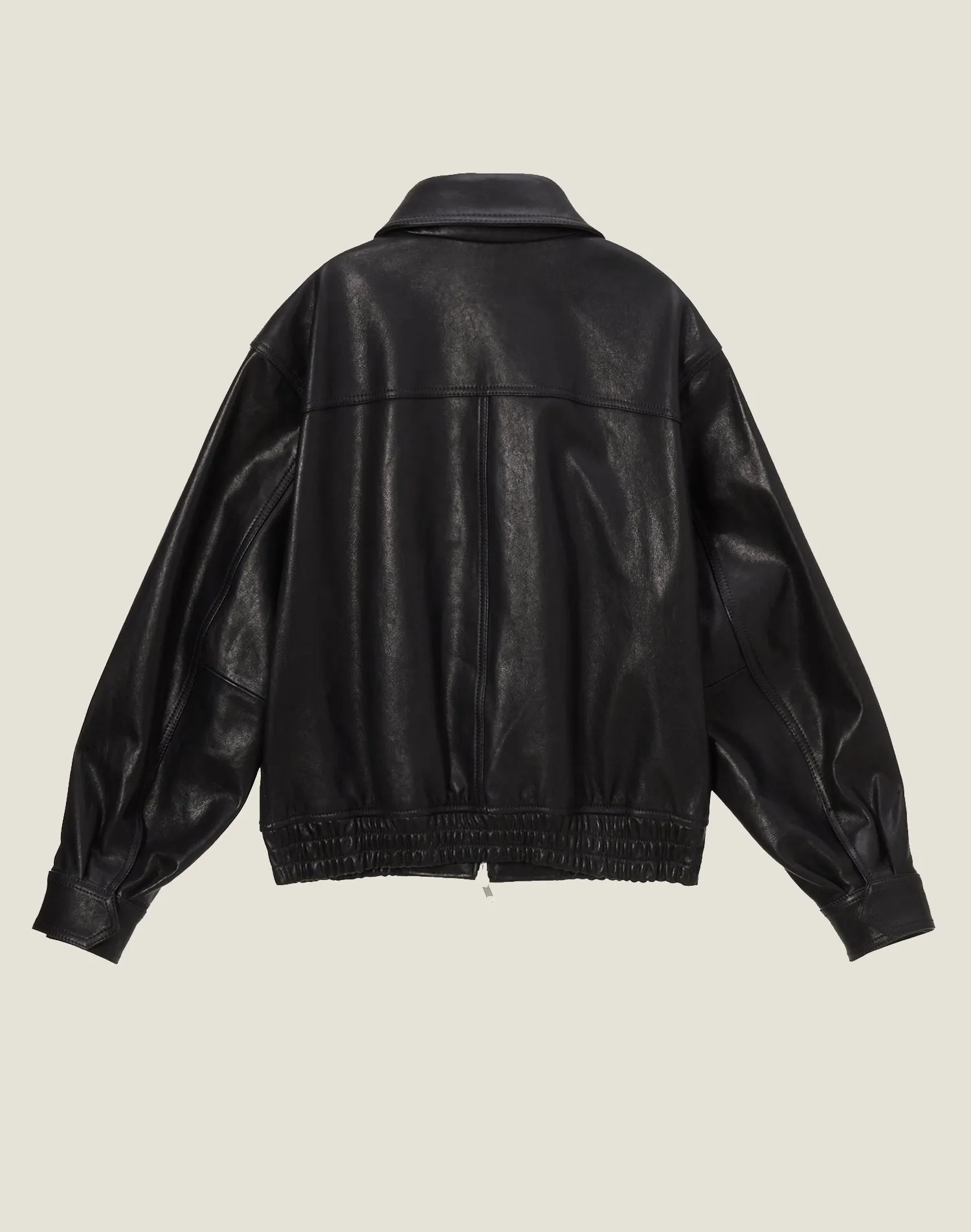 LEATHER BOMBER JACKET