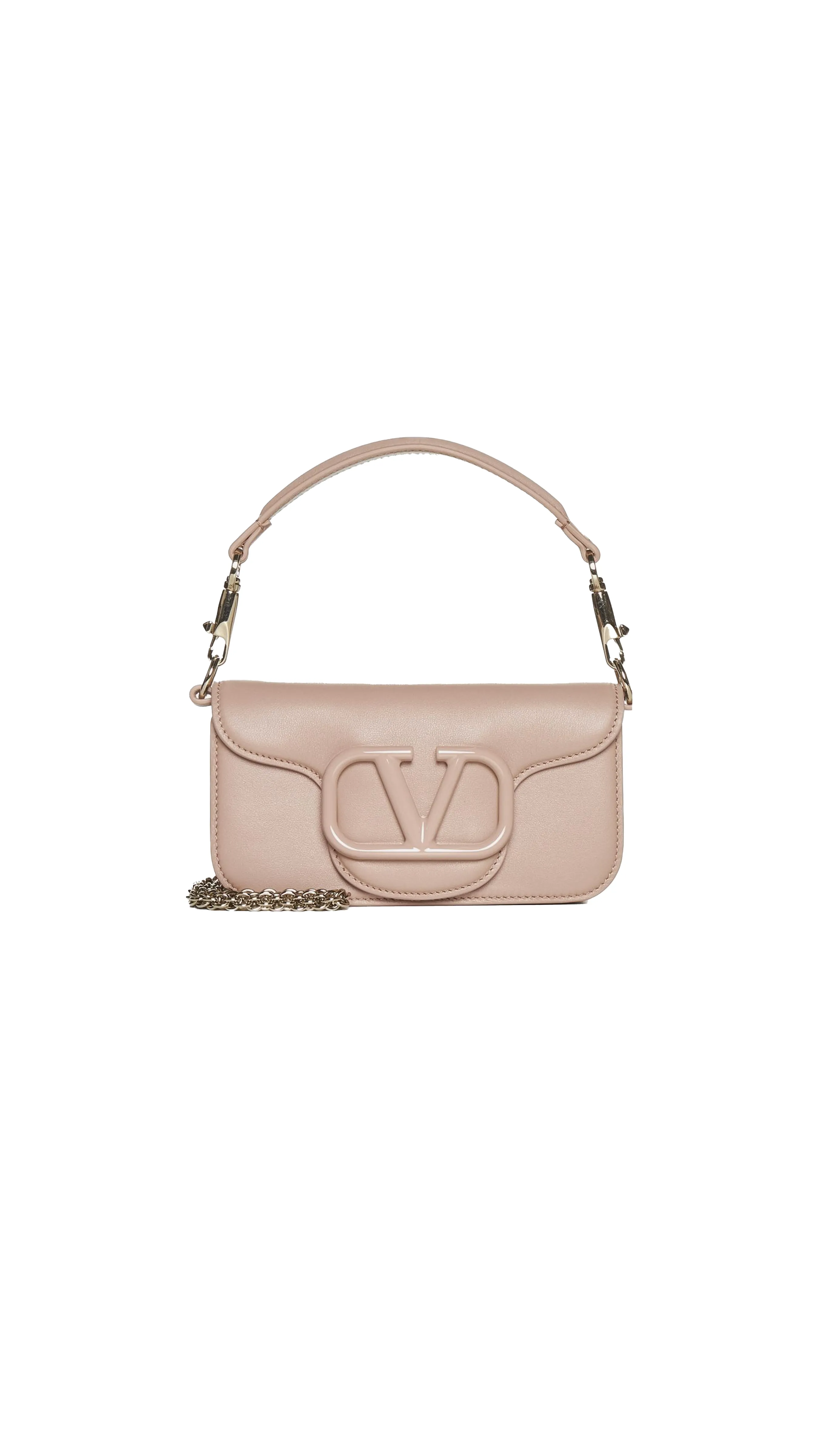 Locò Small Shoulder Bag With Logo - Rose Cannelle