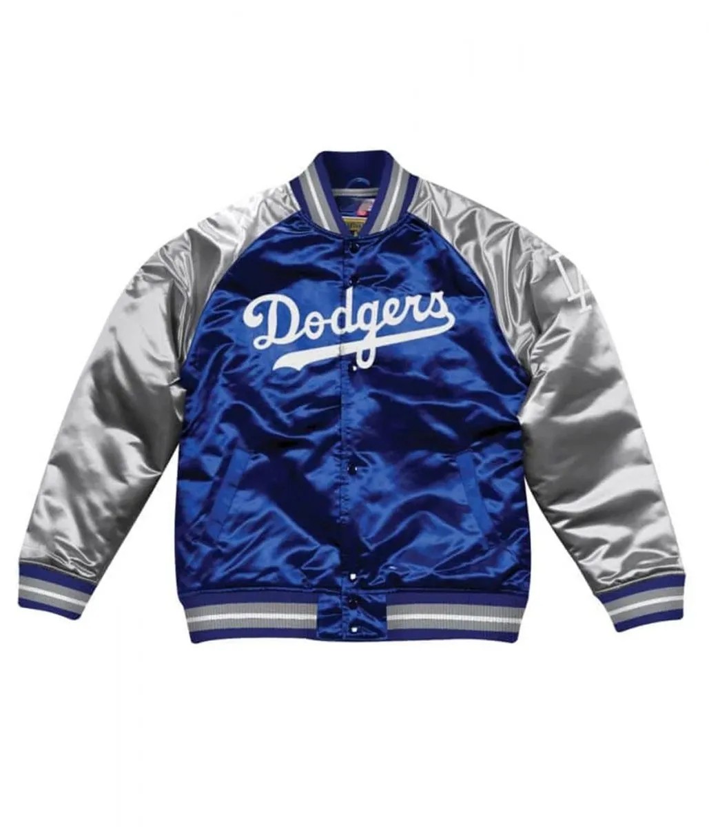 Los Angeles Dodger LA Dallas Blue and Grey Satin Jacket