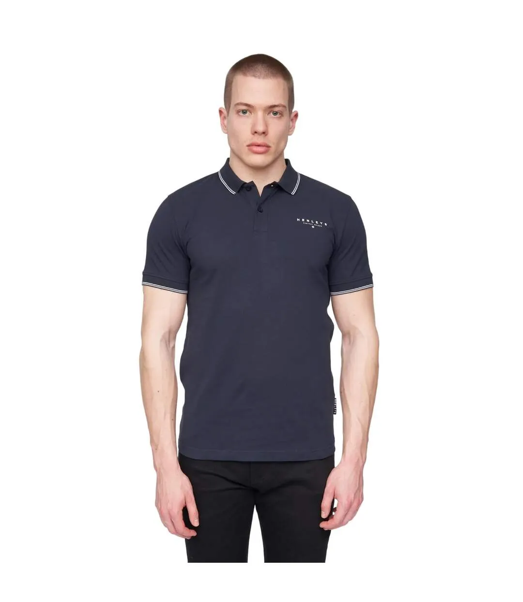 Mens kilhen polo shirt navy Henleys