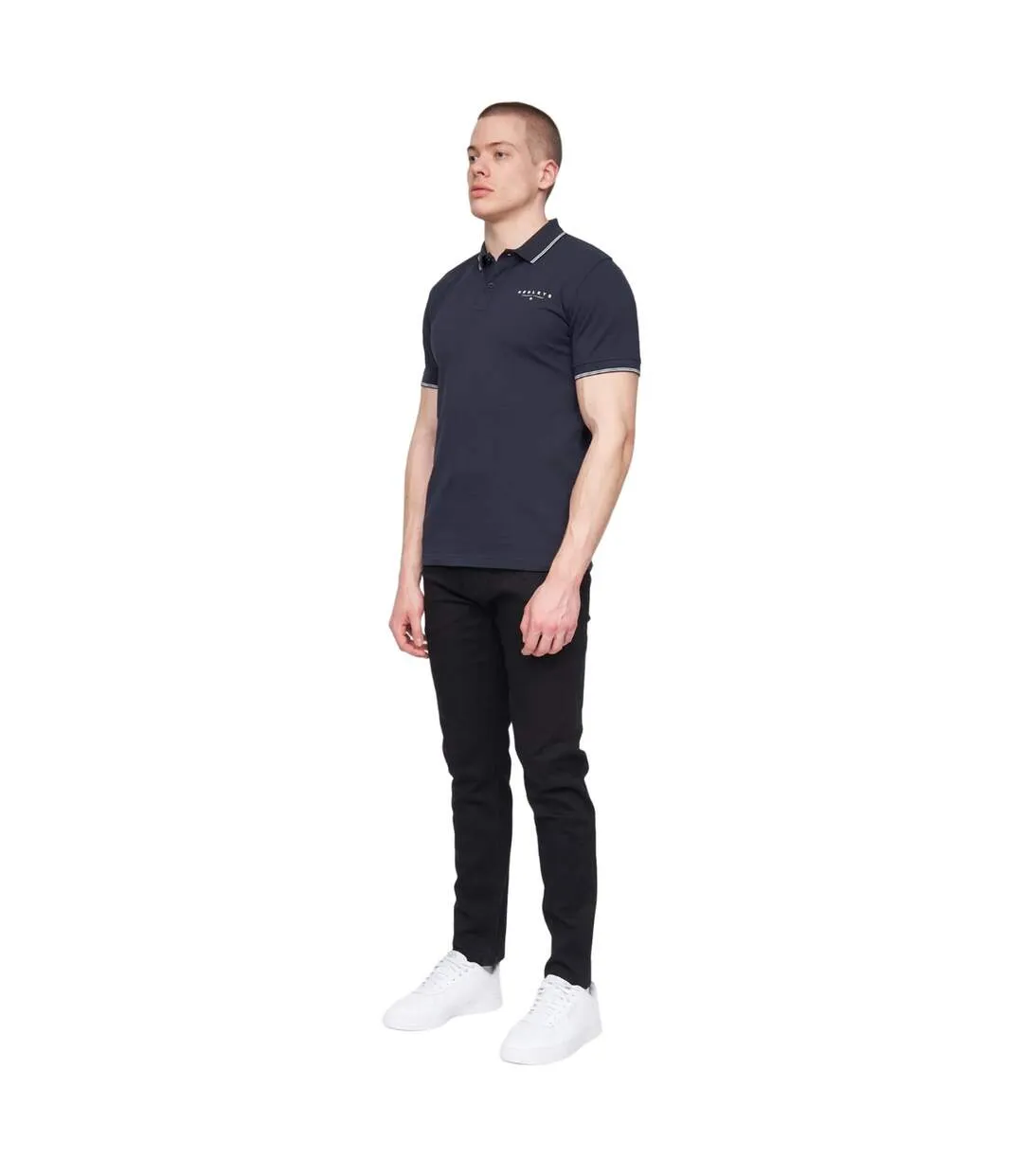 Mens kilhen polo shirt navy Henleys