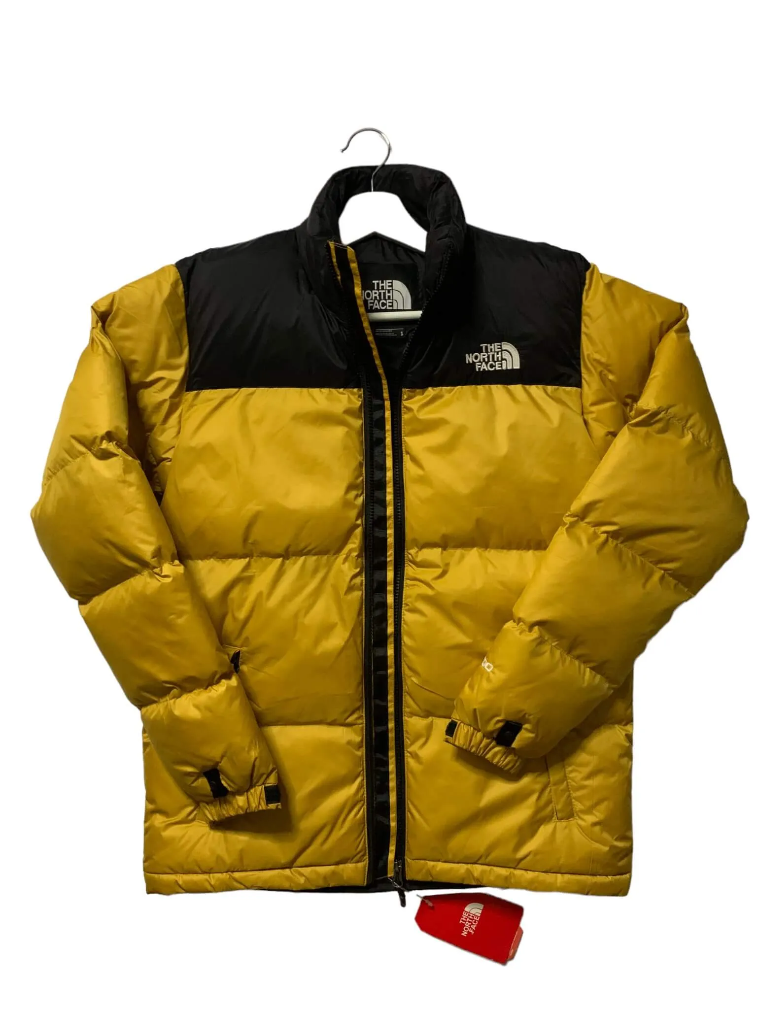 Mens North Face Retro 1996 Nuptse Jacket in Yellow - Vint ISK