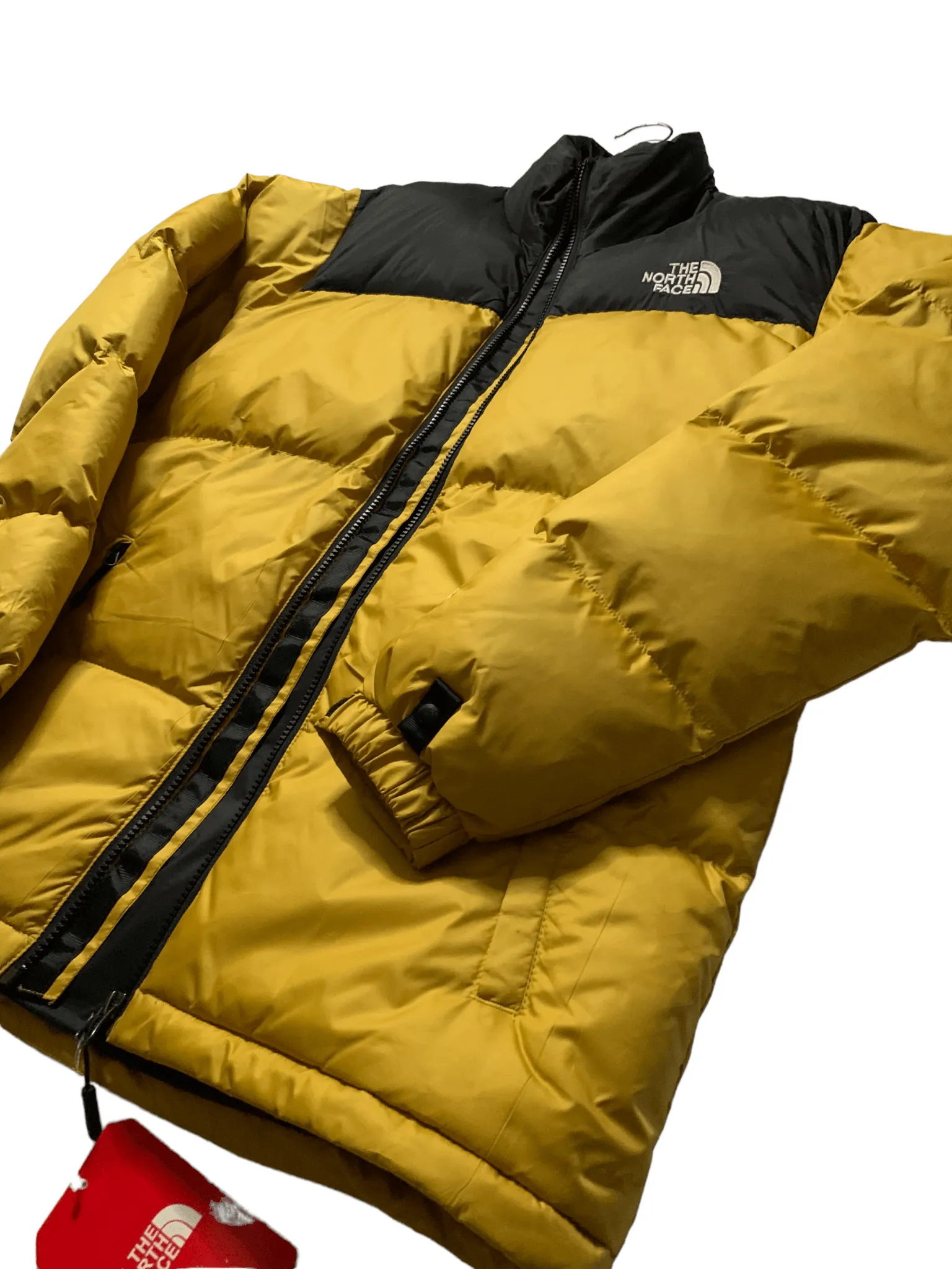 Mens North Face Retro 1996 Nuptse Jacket in Yellow - Vint ISK