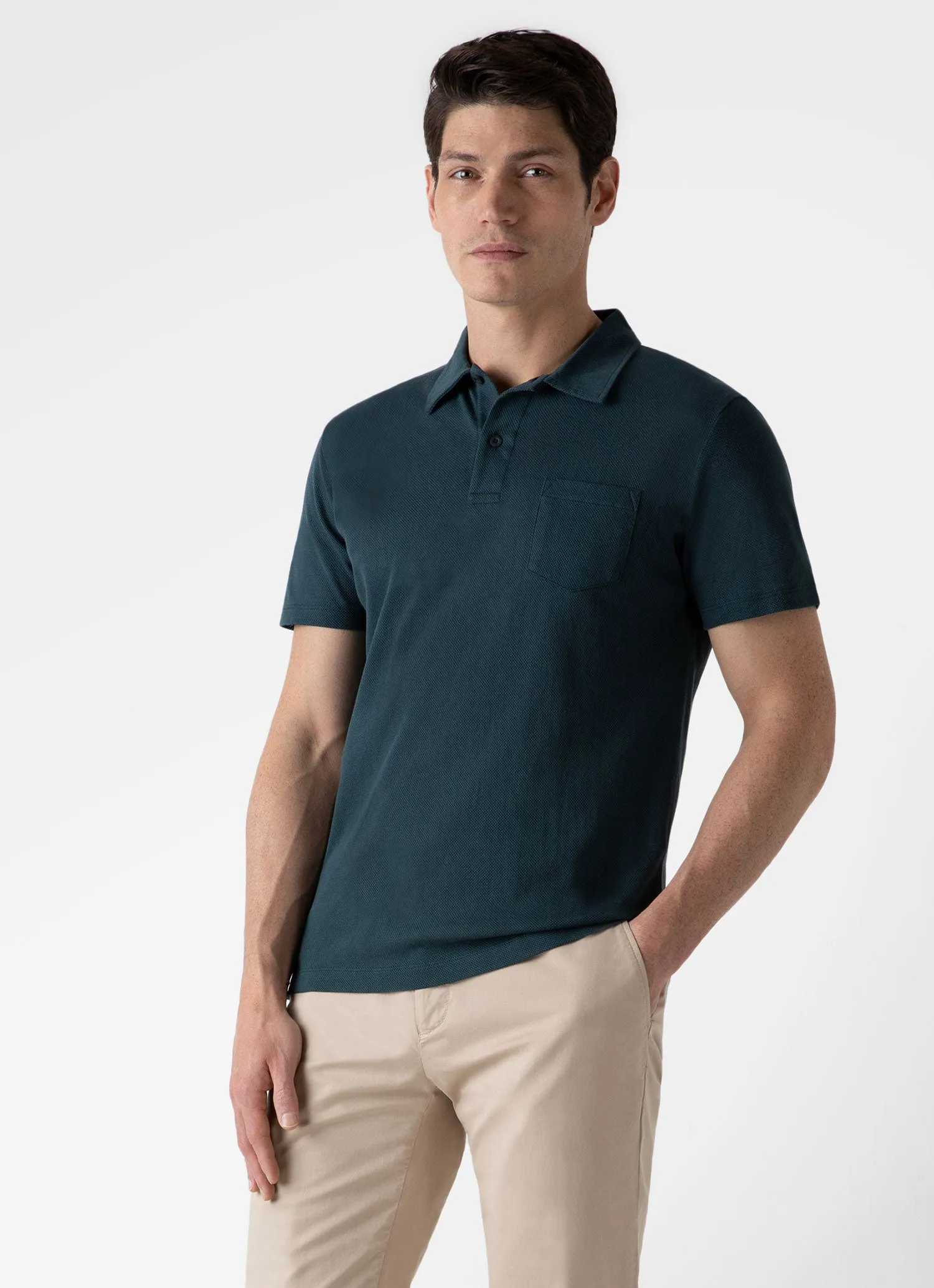 Men's Riviera Polo Shirt in Peacock