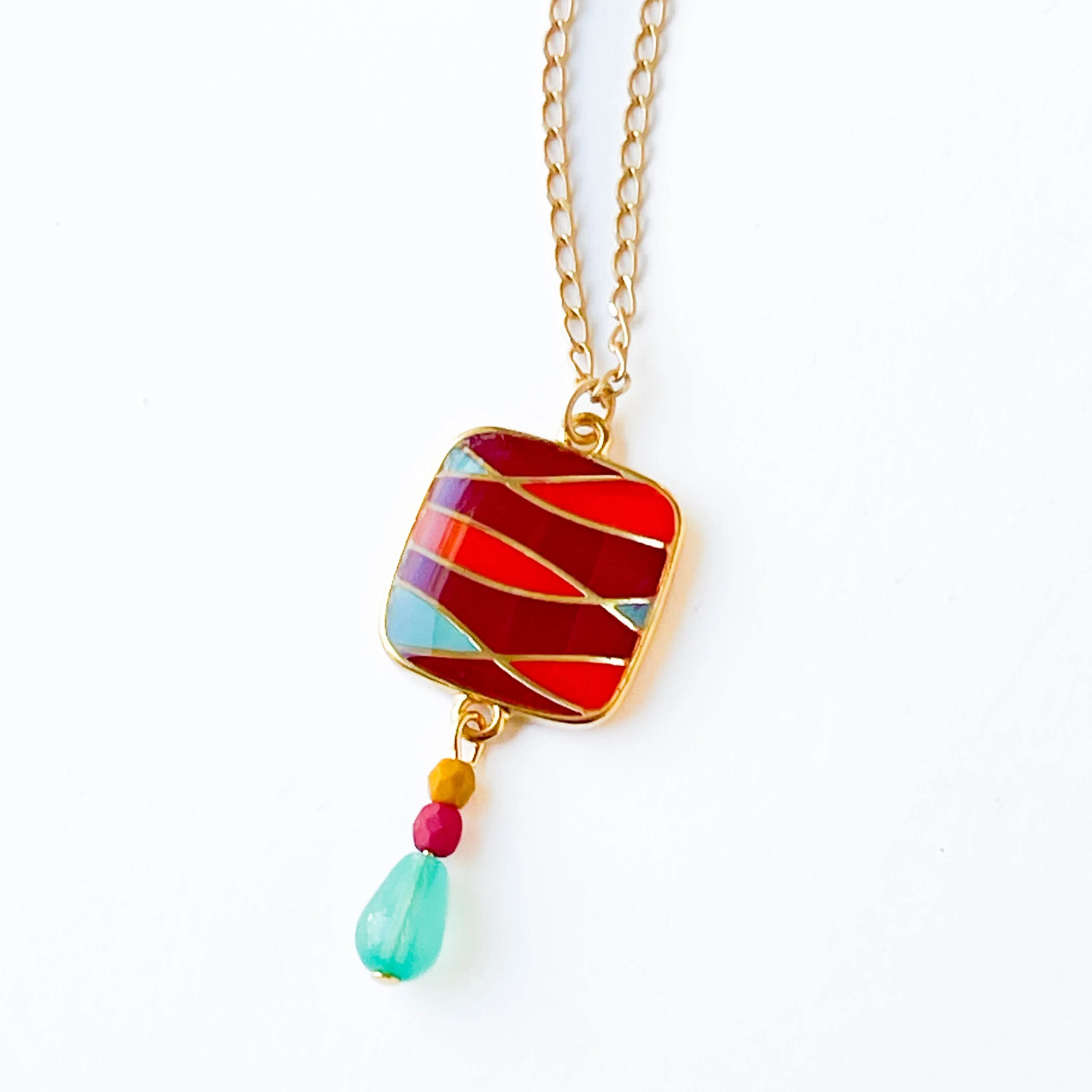 Mid-century Style Pendant necklace - WS