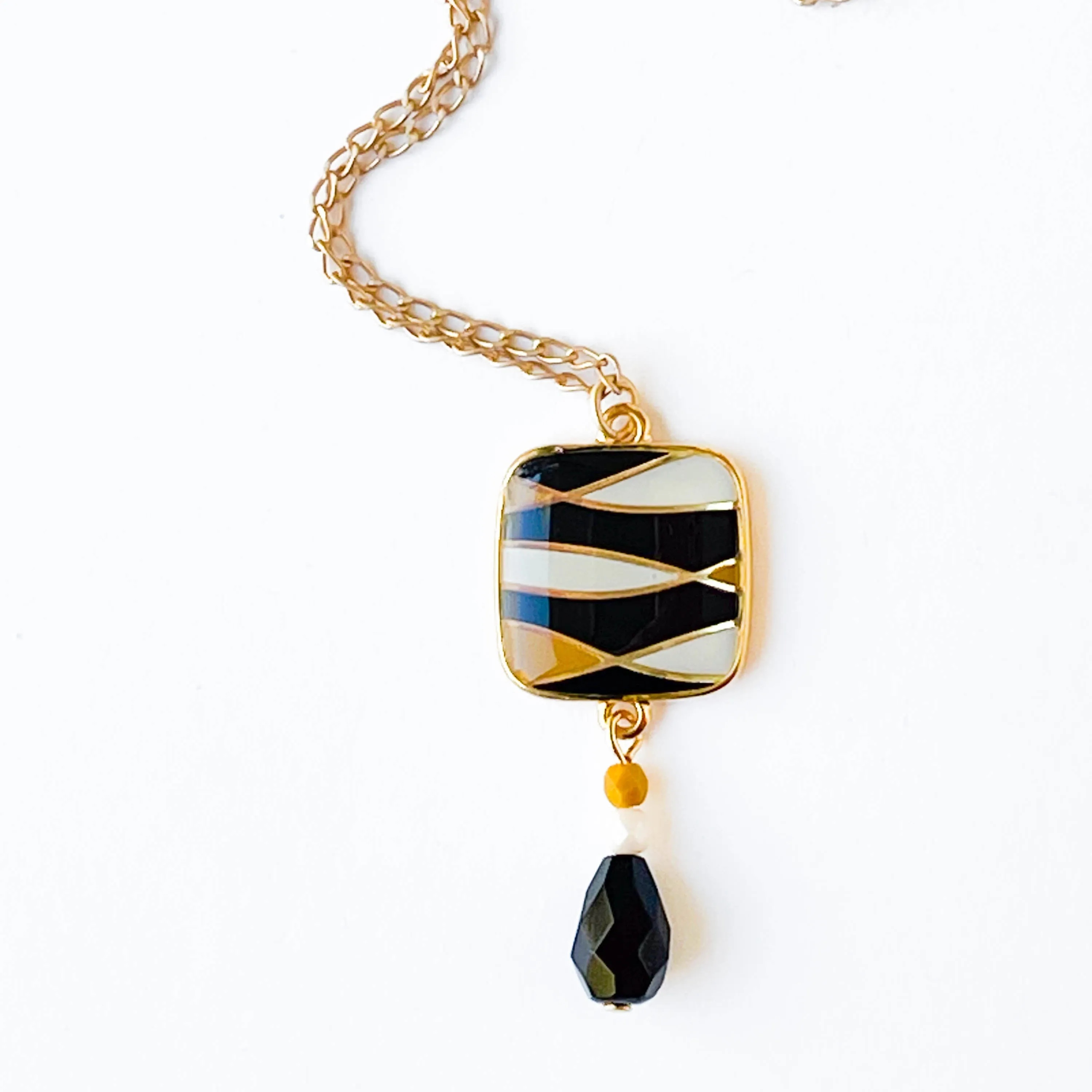 Mid-century Style Pendant necklace - WS