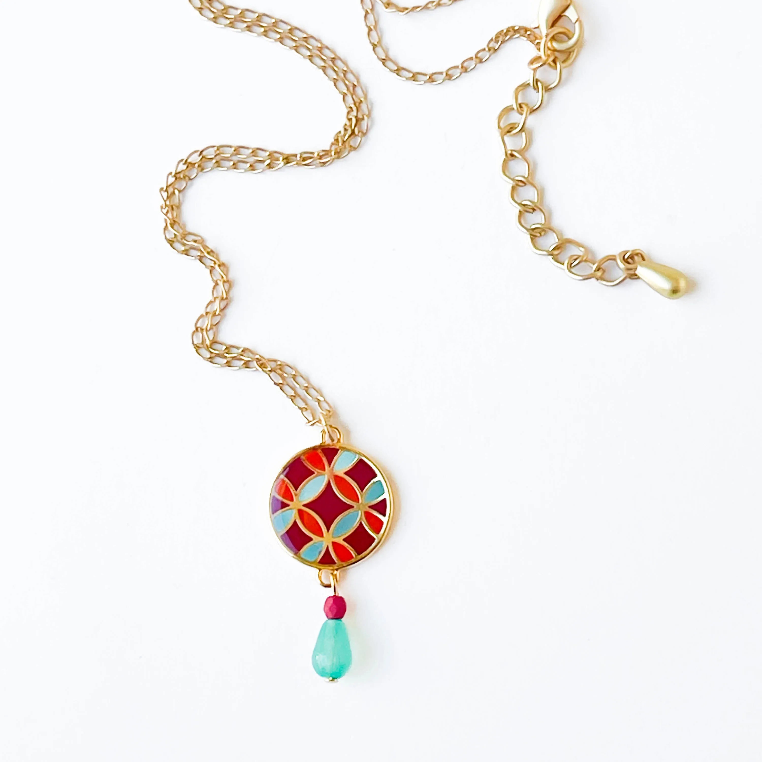 Mid-century Style Pendant necklace - WS