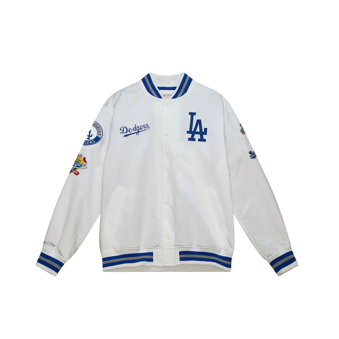 Mitchell & Ness Los Angeles Dodgers City Collection Lightweight Satin Jacket White