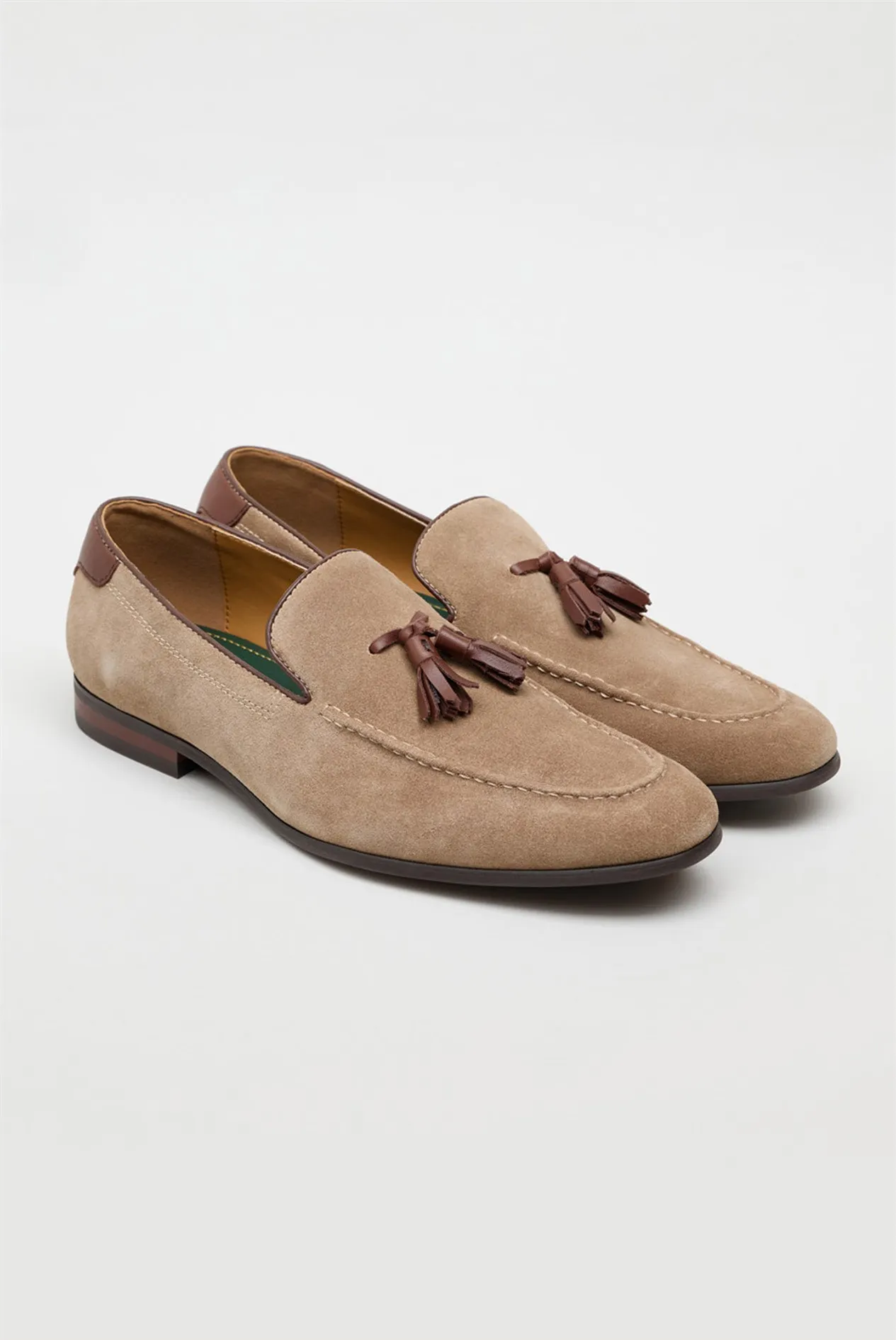 Niky Stone Suede Tassel Loafer