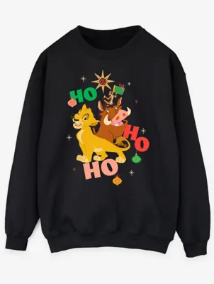 NW2 Lion King Trio Ho Ho Ho Mens Black Sweatshirt | Sweatshirts & Hoodies | George at ASDA