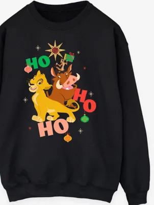 NW2 Lion King Trio Ho Ho Ho Mens Black Sweatshirt | Sweatshirts & Hoodies | George at ASDA