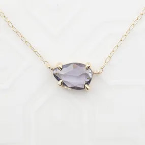 Organic Necklace 0.88ct Blue Rose Cut Sapphire (One of a kind)