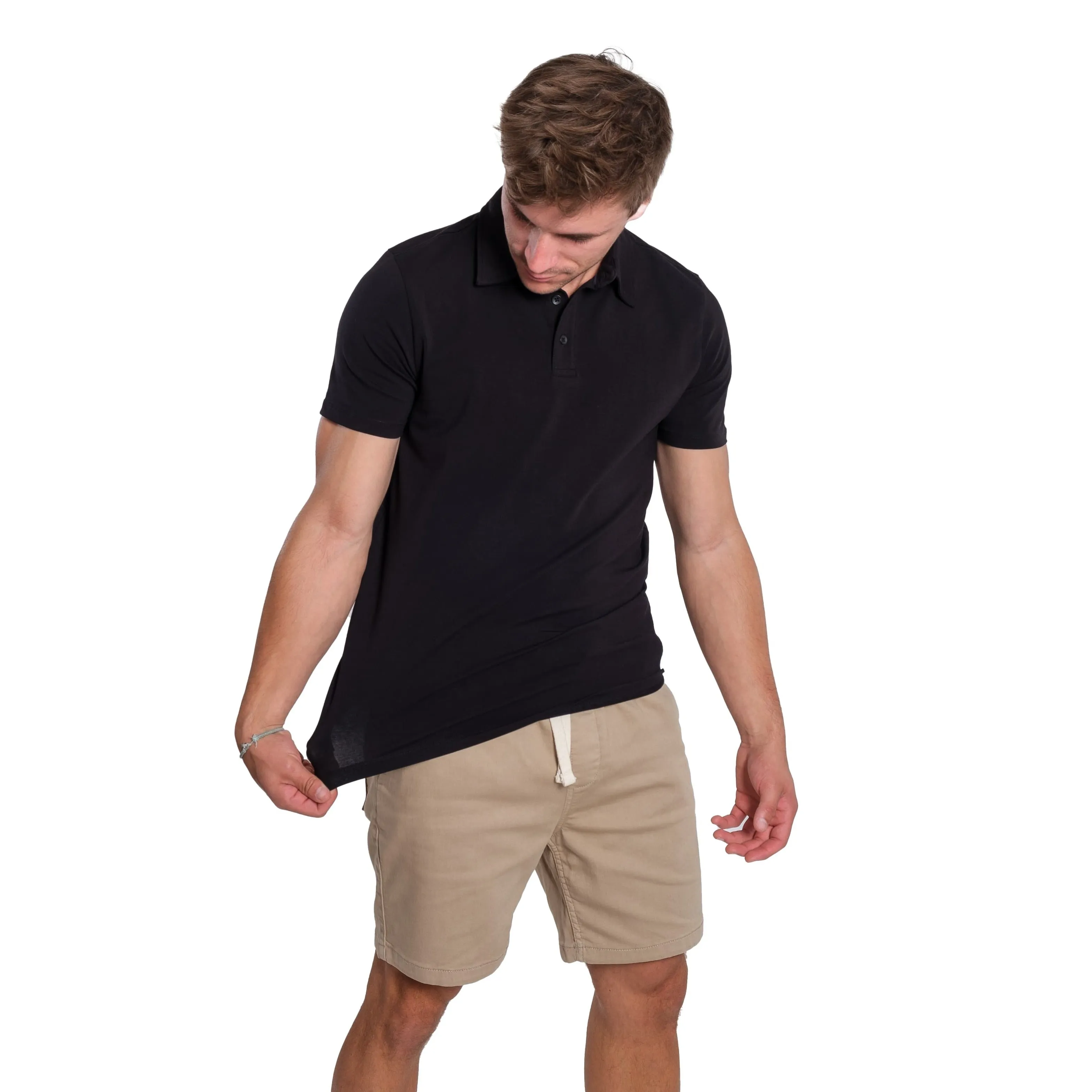 Organic Polo Shirt 3 Pack / Black