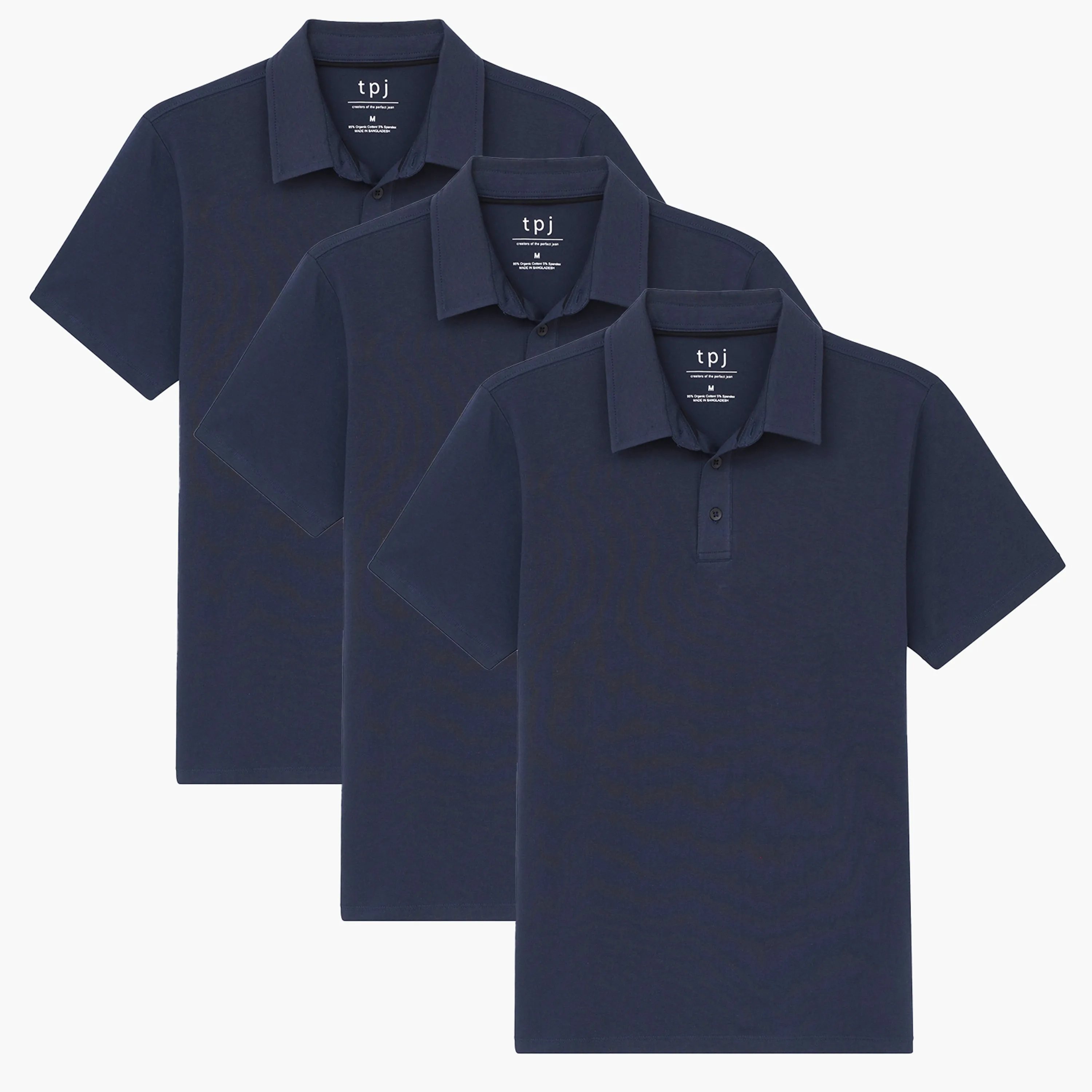 Organic Polo Shirt 3 Pack / Navy