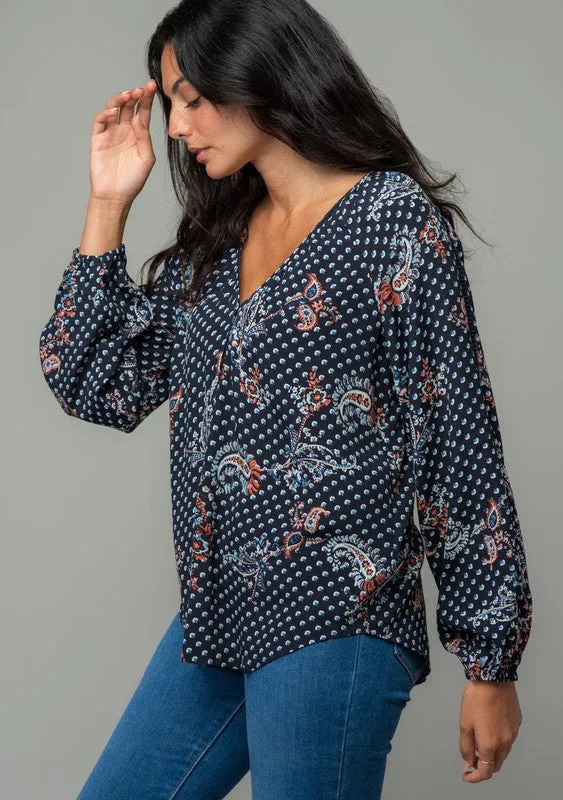 Paisley Dot Blouse