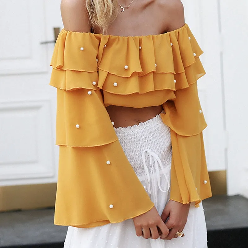 Pearly Yellow Blouse