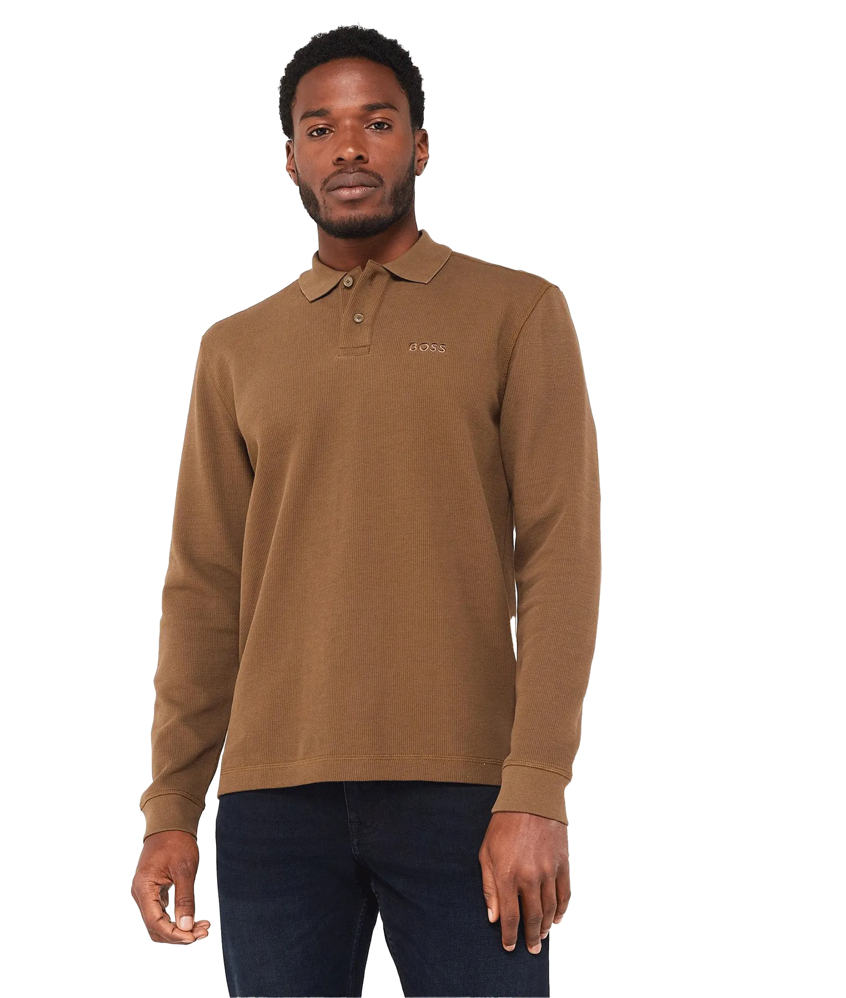 Petempestolong Long Sleeve Polo Shirt - Brown