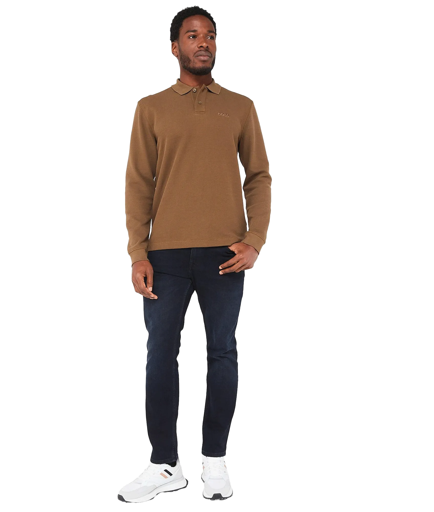 Petempestolong Long Sleeve Polo Shirt - Brown