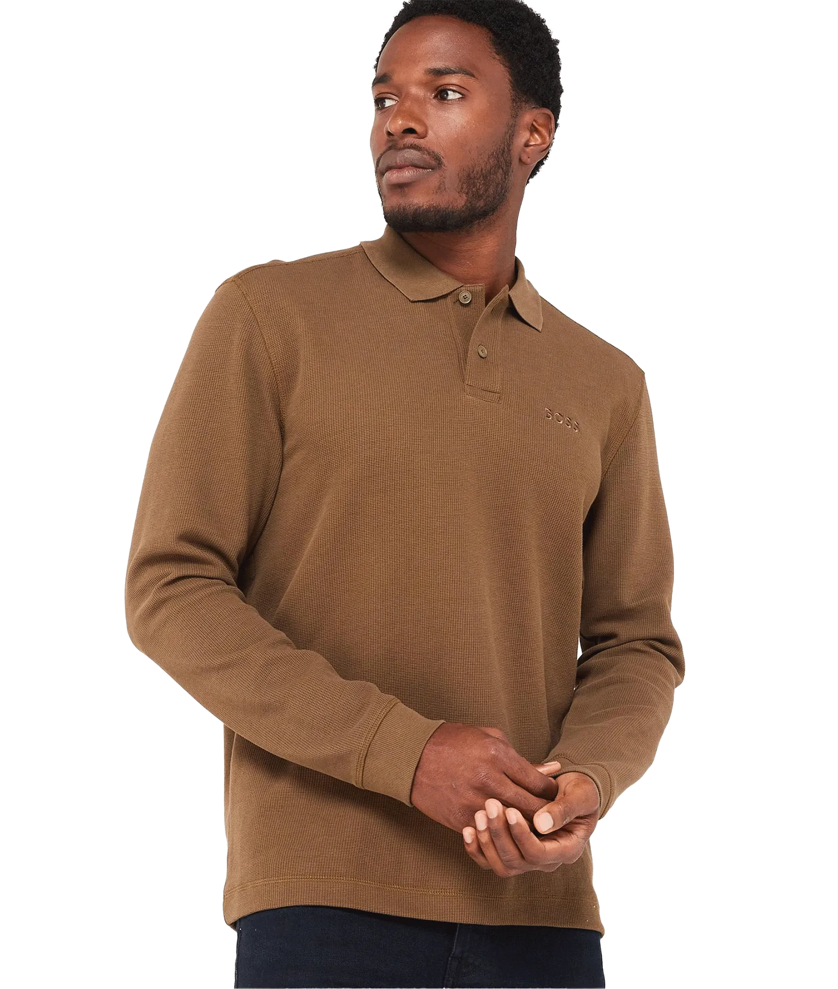 Petempestolong Long Sleeve Polo Shirt - Brown