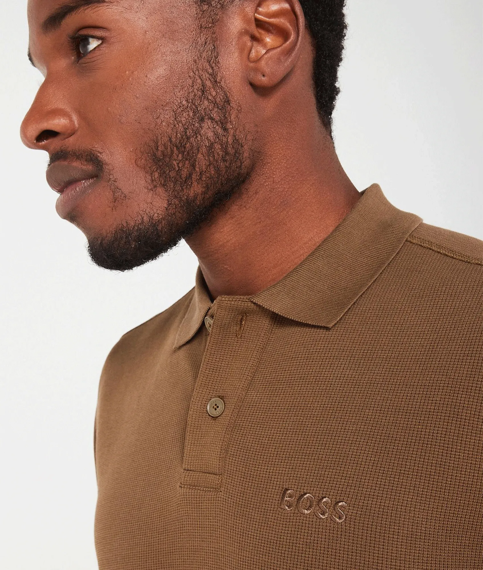 Petempestolong Long Sleeve Polo Shirt - Brown