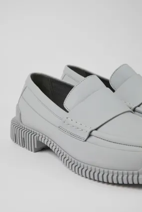 Pix Gray Leather Loafer for Women