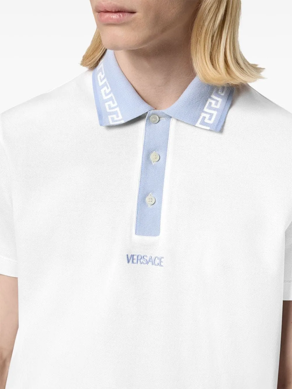 POLO SHIRT WITH GREEK MOTIF