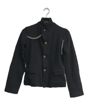 [Pre-owned] COMME des GARCONS COMME des GARCONS Chain decoration stand collar jacket RB-J024 AD2008 poly shrink-wrap black RB-J0