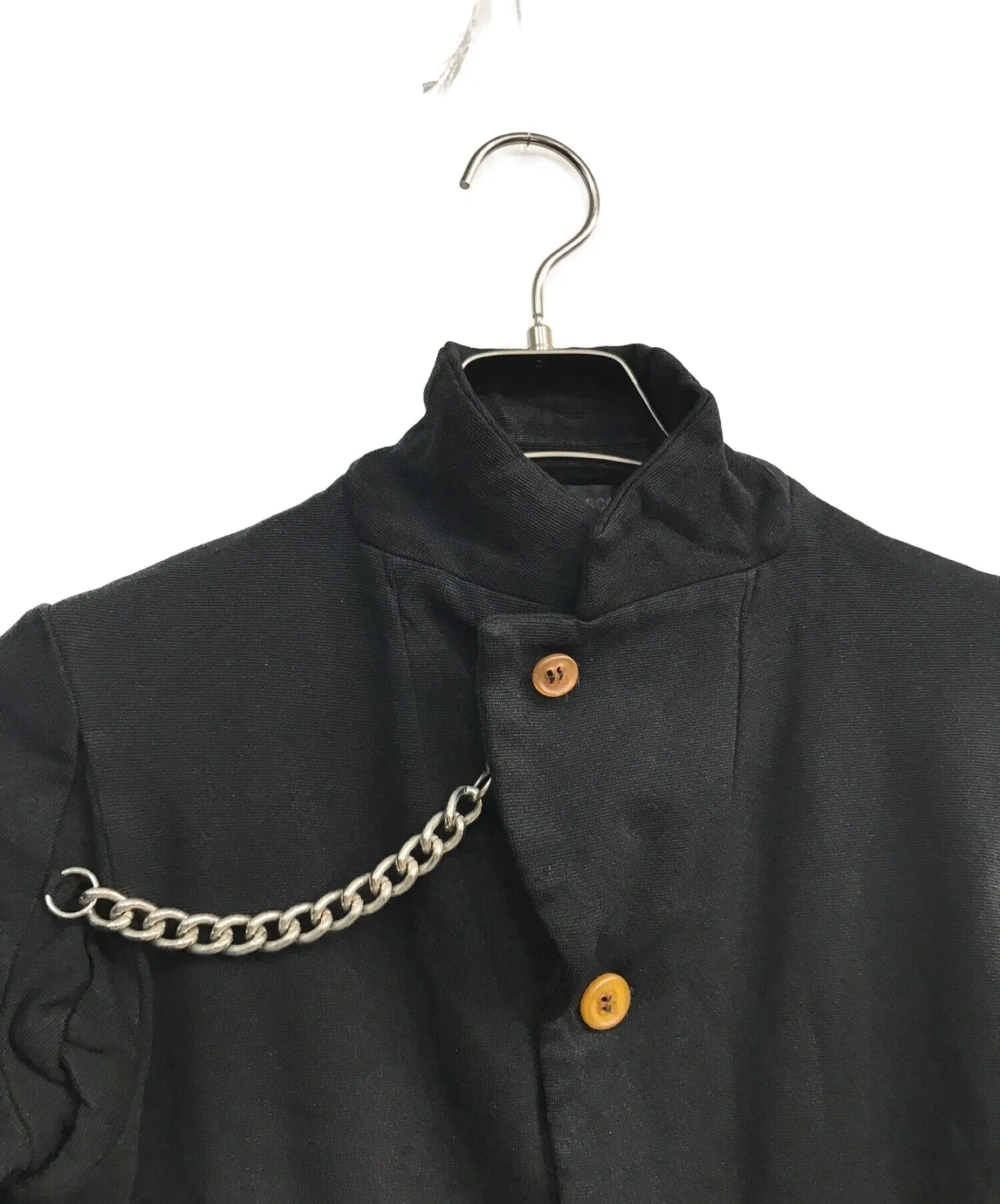 [Pre-owned] COMME des GARCONS COMME des GARCONS Chain decoration stand collar jacket RB-J024 AD2008 poly shrink-wrap black RB-J0