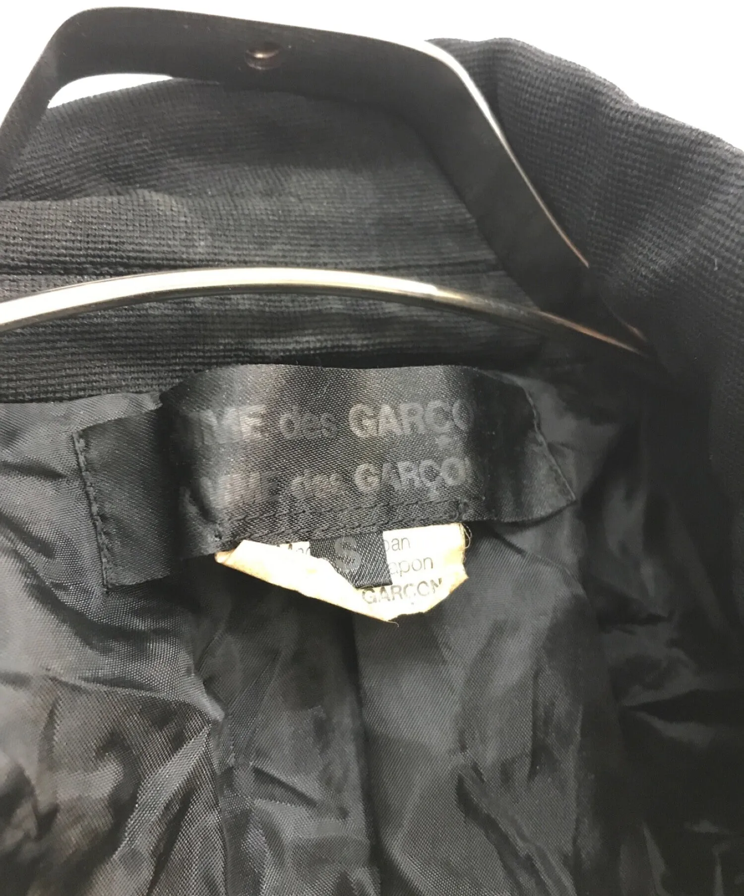 [Pre-owned] COMME des GARCONS COMME des GARCONS Chain decoration stand collar jacket RB-J024 AD2008 poly shrink-wrap black RB-J0