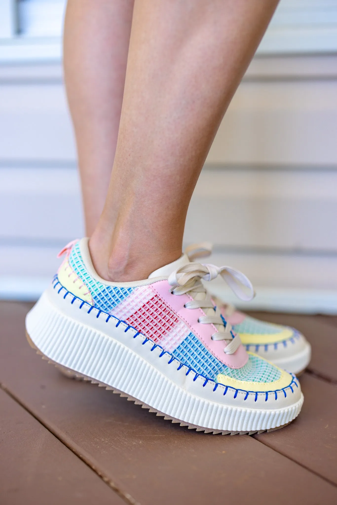 Rainbow Pastel Colored Sneakers