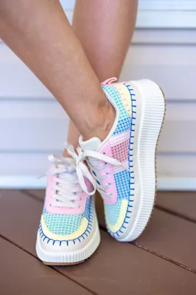 Rainbow Pastel Colored Sneakers