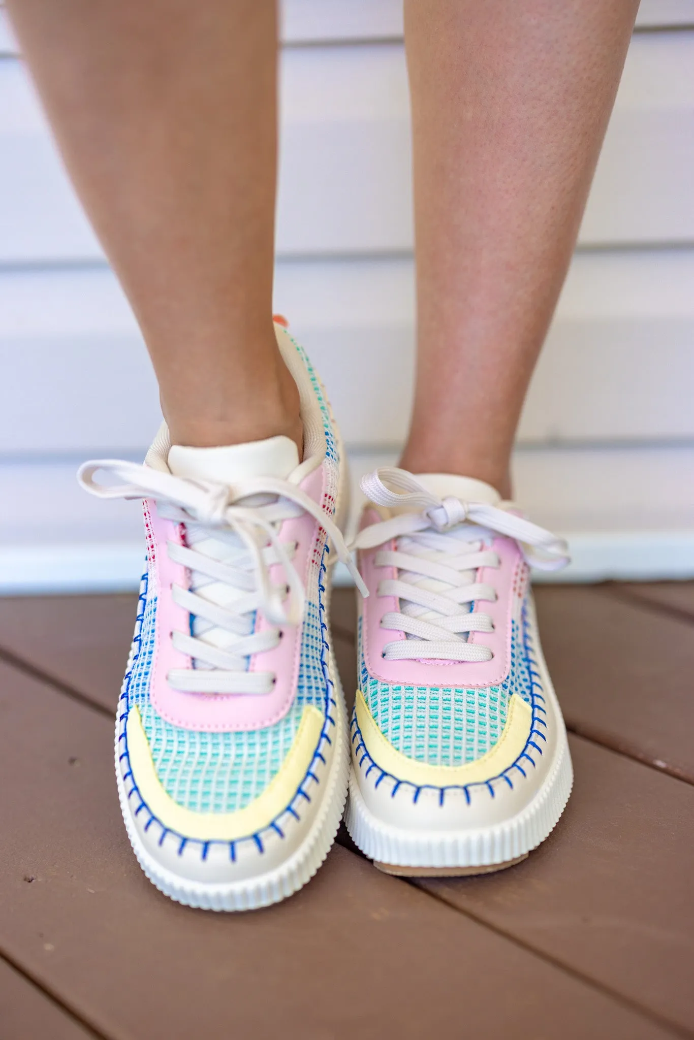 Rainbow Pastel Colored Sneakers