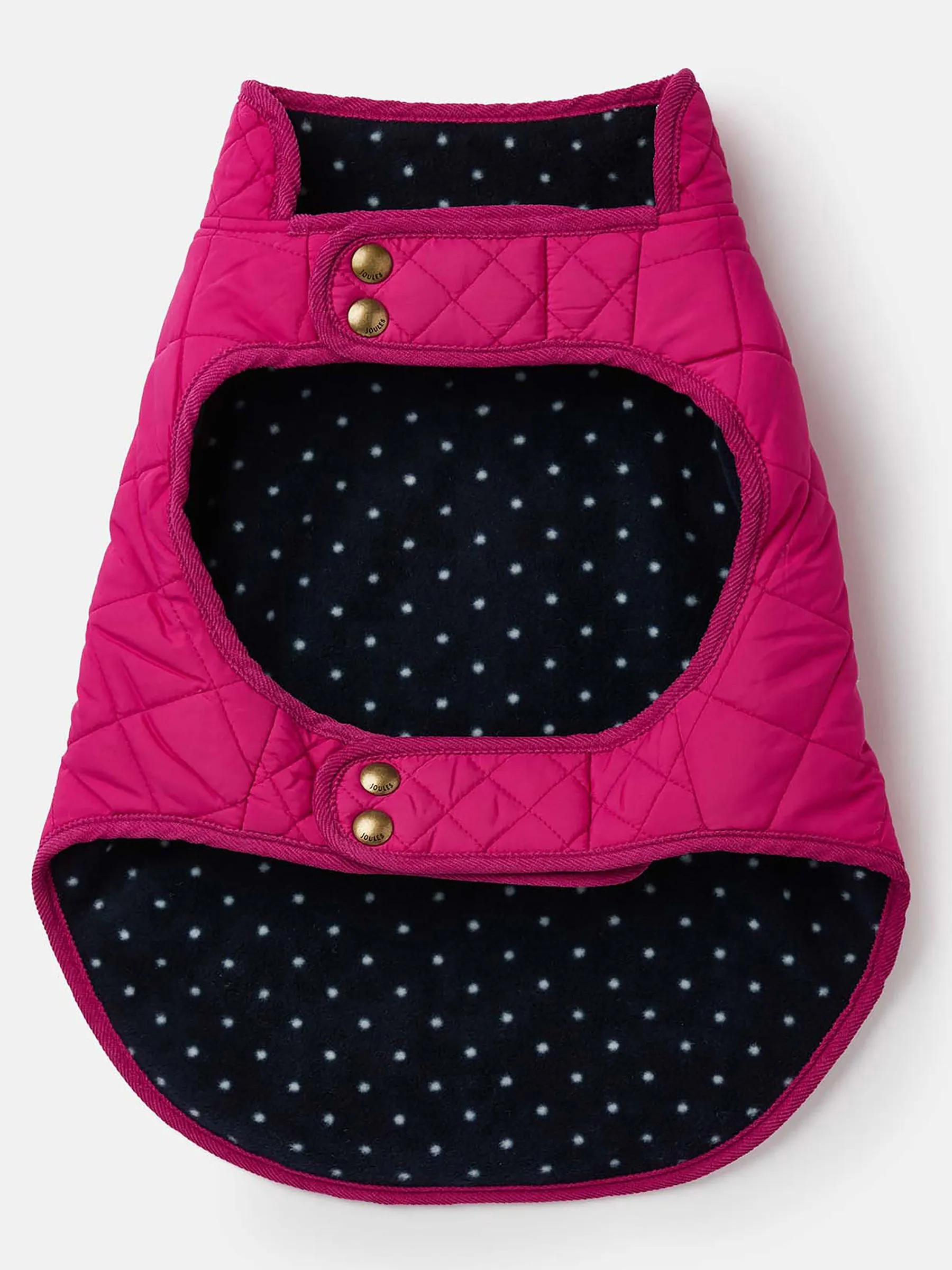 Raspberry Pink Quilted Rain Dog Coat