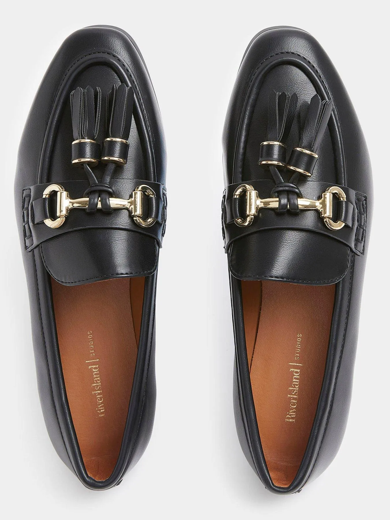 River Island Tassle Snaffle Loafer - Black