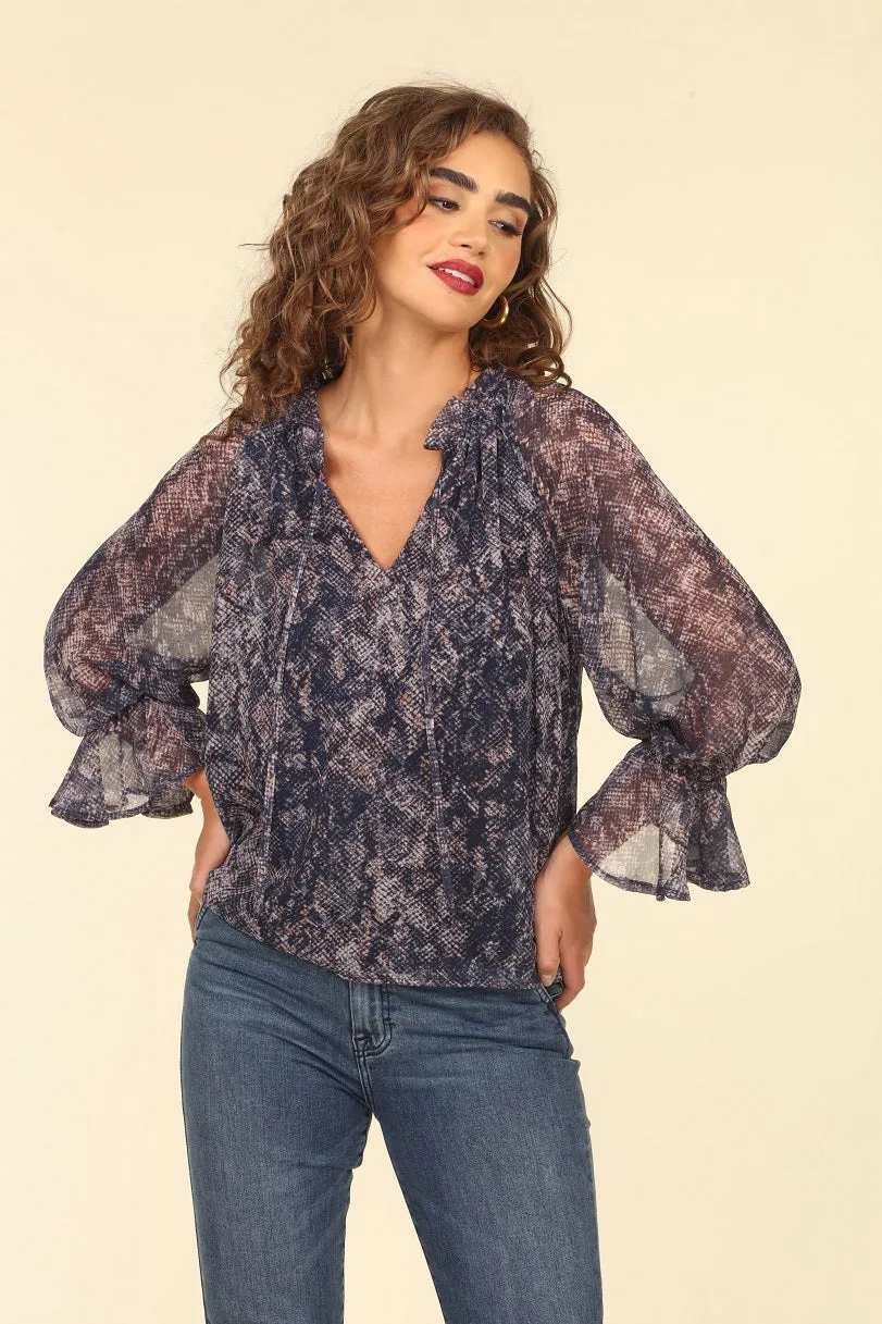 Ruffle Surplice Blouse